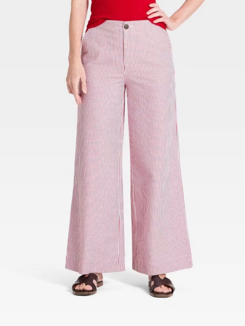 Women's Luxe Linen Trousers - A New Day™ Red 12